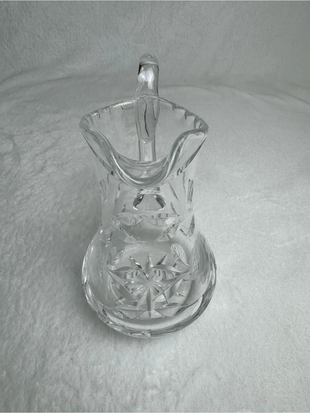 Antique 8” Jug Pitcher ABP American Brilliant Period Cut Glass Daisy Flower